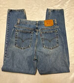 Vintage 90s Levi’s 512 Jeans Womens 28x30 High Rise Slim Tapered Mom Jeans